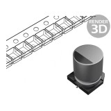 Condensator hibrid 100uF 50VDC SMD 4000h