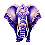 Cumpara ieftin Sticker decorativ, Elefant, Albastru, 60 cm, 10200ST, Oem