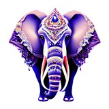 Sticker decorativ, Elefant, Albastru, 60 cm, 10200ST