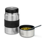 Recipient termos Rominox Urban, 750 ml, inox, capac multifunctional, lingura si curea