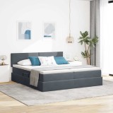 Cumpara ieftin Pat cu storage 2 buc. Gri inchis 180 x 200 cm Velvet
