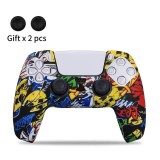 Husa silicon controller ps5, pentru joystick, 2 thumb grip, Bird