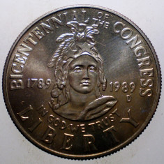 C.238 USA SUA CONGRESS BICENTENNIAL 1/2 HALF DOLLAR 1989 D AUNC