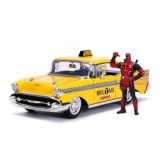 Deadpool Yellow Taxi Chevy Bel Air 1957, macheta auto 1:24, Jada Toys