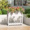 vidaXL Jardinieră cu raft, alb, 82,5x34,5x81 cm, lemn masiv de pin 823760
