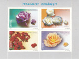 ROMANIA 2004 LP 1661 a TRANDAFIRI ROMANESTI BLOC DE 4 TIMBRE MNH