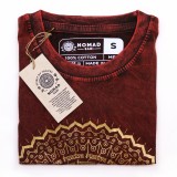 Cumpara ieftin Tricou Stone Wash - Mandala - Maro