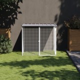 VidaXL Coteț pui cu acoperiș gri deschis 103x98x90 cm oțel galvanizat