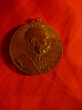 Medalie 40 Ani Domnie Fr.Josef Imparatul Austriei 1848-1898 , bronz , d=3,5cm
