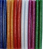 Set 12 baghete de silicon colorate cu sclipici diametru 7 mm si lungime 10 cm
