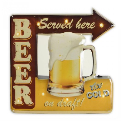 Decoratiune metalica cu o reclama la bere NV-79 foto