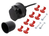 TESAT Conector Soclu Montare Panou 7 PIN WH12-01-150NIG Nichelat Alama 1.5m ISO 1724 Carlige Remorcare