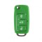Carcasa cheie Topautochei&reg; pentru Jetta Golf Passat Beetle Polo Bora Shara verde, 3 butoane