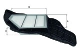Filtru aer Alpina B5, B6, B6 Gran, B7; BMW 5, 5 Gran Turismo, 6, 6 Gran, 7, X5, X6 Motor 4.4, 550 i, 550 i xDrive, 650 i, 193.7x197x32mm, lungime