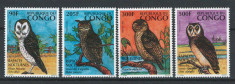 Congo, Rep 1996 Mi 1458-61 - MNH, nestampilat - Bufnite, pasari, fauna foto