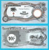 Biafra (pick 4) 10 Shillings 1969 UNC; Stat secesionist (a existat 3 ani)