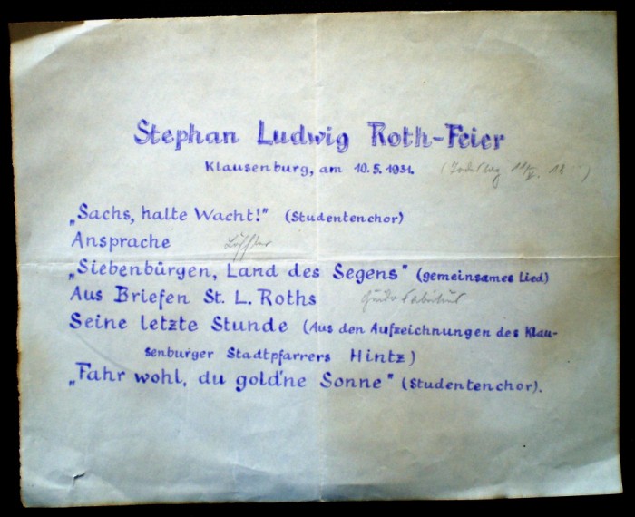 O.150 CLUJ KLAUSENBURG STEPHAN LUDWIG ROTH-FEIER 1931