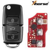 Telecomanda - Cheie Briceag VVDI, Xhorse, 3 butoane, stil VW, XKB520EN