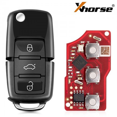 Telecomanda - Cheie Briceag VVDI, Xhorse, 3 butoane, stil VW, XKB520EN