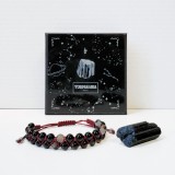 Set barbati cadou bratara si cristal brut - Turmalina neagra