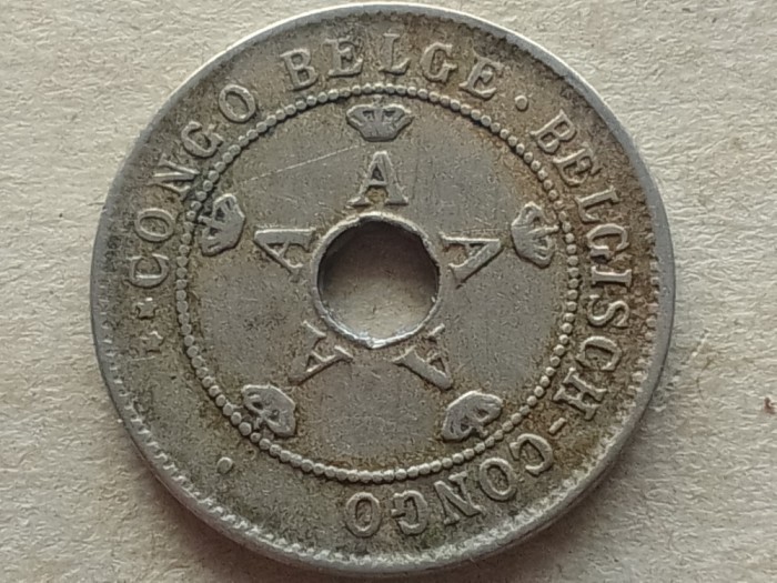 CONGO BELGIAN-10 CENTIMES 1910