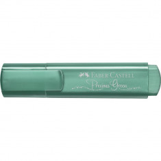 Textmarker Faber – Castell 1546, Verde Metalizat, Rechizite Scolare, Textmarker Pigmentat, Accesorii pentru Birou, Marker Metalizat Verde, Textmarker