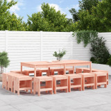 VidaXL Set mobilier pentru grădină, 17 piese, lemn masiv douglas