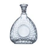 Sticla cu design 3D pentru lichior/whisky, Kopenpal, Transparent, 750 ml