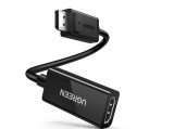 ADAPTOR video Ugreen, &quot;MM137&quot; display port DP (T) la HDMI 4K UHD (3840 x 2160) la 60 Hz, 0.25m, negru &quot;70694&quot; (timbru verde 0.8 lei) - 6957303876945