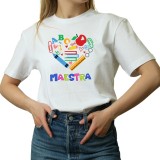 Tricou haios, Cea mai buna Invatatoare/Profesoara, alb, marimea L