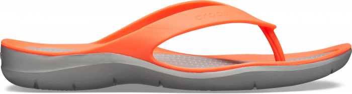 Șlapi Crocs Women&#039;s Swiftwater Flip Portocaliu - Bright Coral/Light Grey