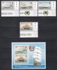 Isle of Man 1988 - Corăbii cu p&acirc;nze, Serie + Coliță, MNH, Nestampilat