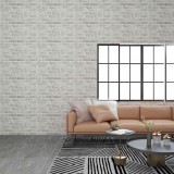 Panouri perete 3D vidaXL, model cărămidă, gri deschis, 10 buc, 100x50cm, EPS, izolare termică, impermeabile