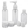 Set 7 Recipiente calatorie cu gentuta, Rezistente la scurgeri, Reutilizabile, 60ml, 50ml, 15ml, 11ml