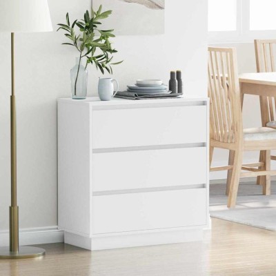 vidaXL Dulap de noapte cu sertar Alb 71 x 34.5 x 75 cm Lemn compozit 869634 foto