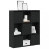 Gossi biblioteca stejar negru 89x24x101,5 cm lemn prelucrat