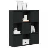 Gossi biblioteca stejar negru 89x24x101,5 cm lemn prelucrat
