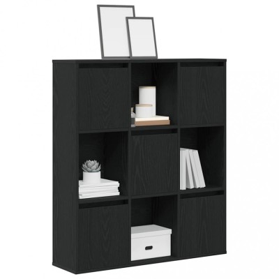 Gossi biblioteca stejar negru 89x24x101,5 cm lemn prelucrat foto