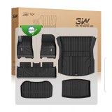 Set 6 covorașe premium pentru interior, 3W Auto Life, Tesla Model 3 Highland 2024-2026, protectie completa, pedale metalice, rezistenta marita la uzu