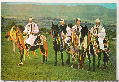 bnk cp Vestitorii nuntii . Calareti de pe Mara - Vedere - uzata foto