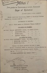 Brevet REGELE MIHAI I, MIRON CRISTEA, BUZDUGAN, DOCUMENT DE CANCELARIE, SEMNATURI ORIGINALE, CRIZA DINASTICA - REGENTA, 1928 foto
