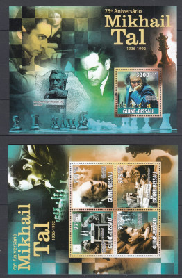 Guinea-Bissau - SAH - MIKHAIL TAL - BL + KB - MNH foto