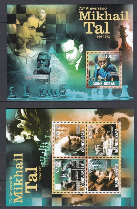 Guinea-Bissau - SAH - MIKHAIL TAL - BL + KB - MNH