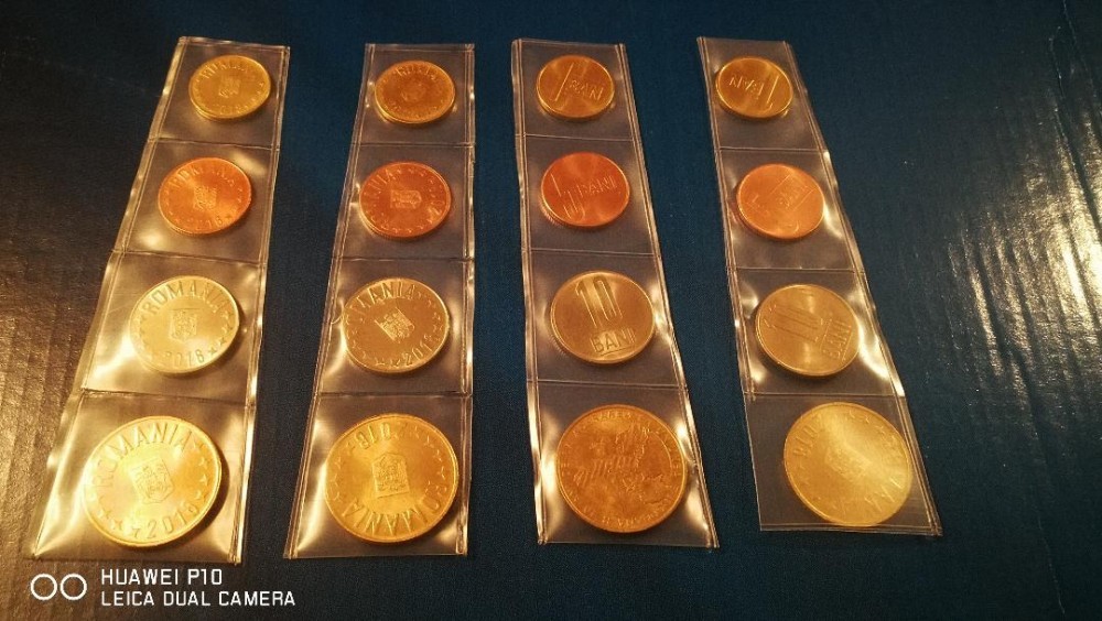 Romania Set Monetarie 1, 5, 10, 50 bani 2018 UNC din fisic | arhiva ...