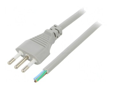 Cablu Electric 3x0,75mm2 PVC 1m Gri 10A foto