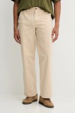 Dickies pantaloni de bumbac culoarea bej, drept, DK0A87PI