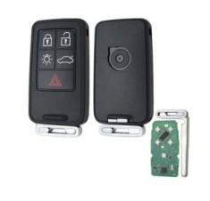 Cheie completa Topautochei&reg; pentru Volvo XC60 S60 S60L V40 V60 S80 XC70 5 butoane, 902 MHz, chip PCF7945/7953