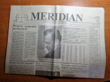 Ziarul meridian 13 octombrie 1992-ion iliescu reales presedintele romaniei