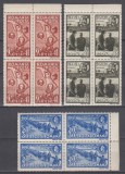 ROMANIA 1942 LP 148 II IMAGINI BASARABIA SERIA IN BLOC DE 4 TIMBRE STARE MNH