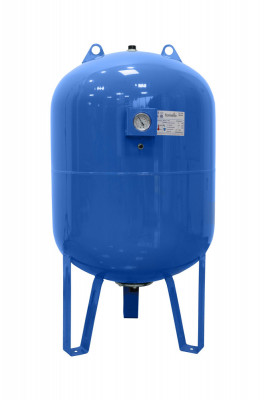 Vas expansiune pentru hidrofor Fornello 200 litri, vertical, cu picioare si manometru, culoare albastru, presiune maxima 10 bar, membrana EPDM foto